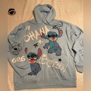 Disney, medium, stitch hooded sweatshirt